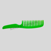 Fine Tooth Plastic Hair Comb with Handle-Green