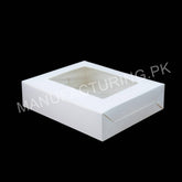 White 6 donut box 12" x 9" x 2.5" inches