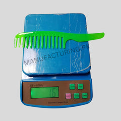 Fine Tooth Plastic Hair Comb with Handle-Green