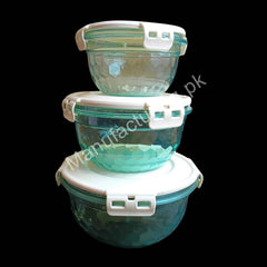 DIAMOND BOWEL (3 Pcs Set)– 2.45L Combined Capacity
