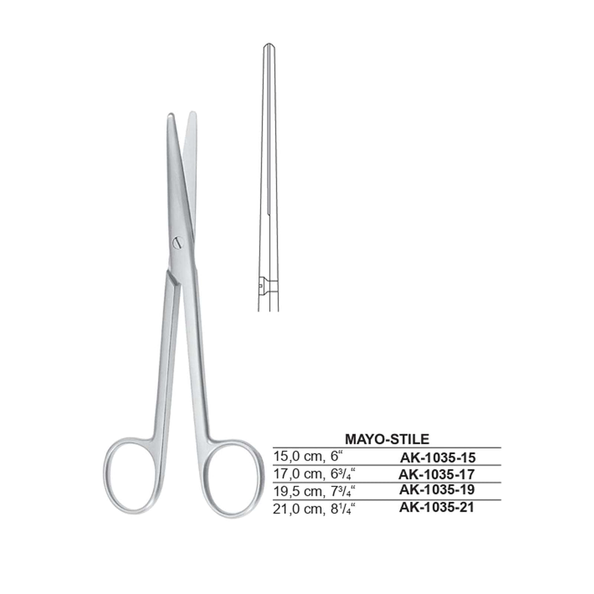 Mayo Scissro Str 6"
