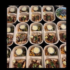 1000ml Bagasse 2 compartment bowl