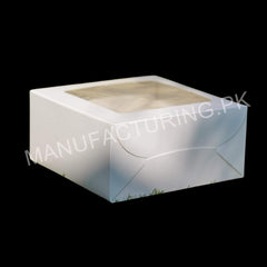 White cake box 8.5" x 8.5" x 4" inches for cakes/tarts