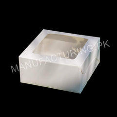 White cake box 8.5" x 8.5" x 4" inches for cakes/tarts