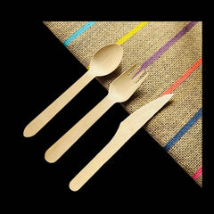 160mm birchwood disposable DINNER Knife
