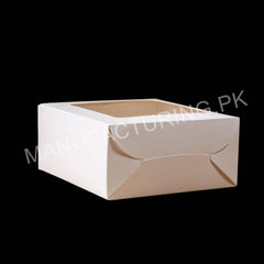 White cake box 8.5" x 8.5" x 4" inches for cakes/tarts